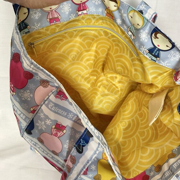 Rare HARAJUKU LOVERS Large Tokyo  Tote Bag In  Snowbunny Pattern 2009 NWT - Picture 7 of 11